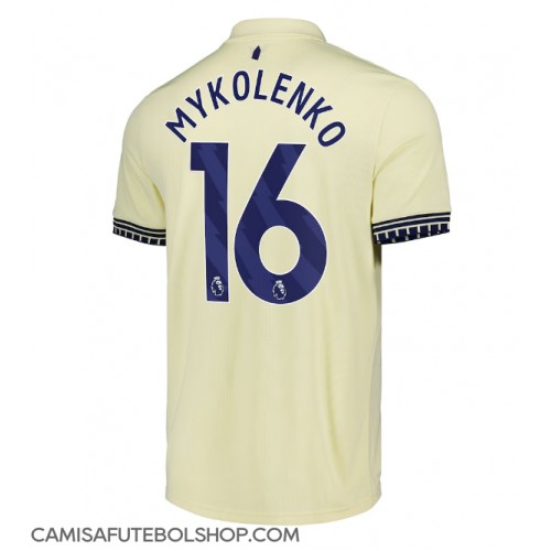 Camisa de time de futebol Everton Vitaliy Mykolenko #16 Replicas 2º Equipamento 2025-26 Manga Curta